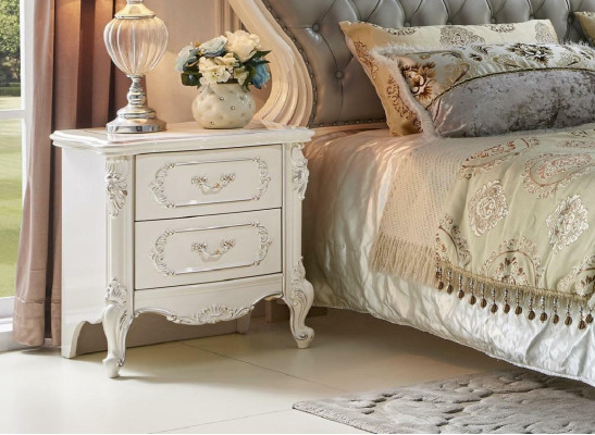 Slaapkamer nachtkastje bed 6-delig slaapkamera set kaptafel massief hout