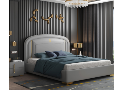 Modern design bed 180x200 velvet metal hotel beds double marital sleep