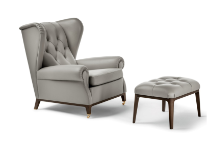 Modern Set meubels Ontspan Relax TV 2-dlg. Stoel Kruk Bijzettafel