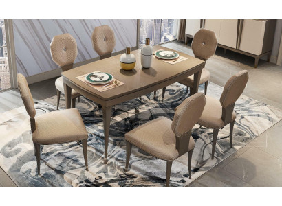 Stoel 1x Luxe Design Gestoffeerde Stoelen Zitkamer Eetkamer Ontwerper Houten Fauteuil
