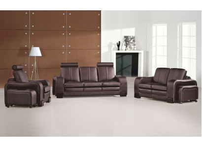 Sofagarnituur Bankstel 3+2+1 Set gestoffeerd lederen bank Woonkamer Zitmeubels