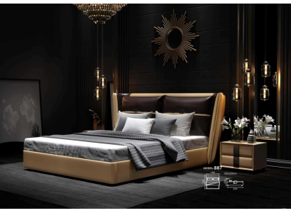 Luxe designer hotelbed slaapkamer gestoffeerde bedden tweepersoonsbed