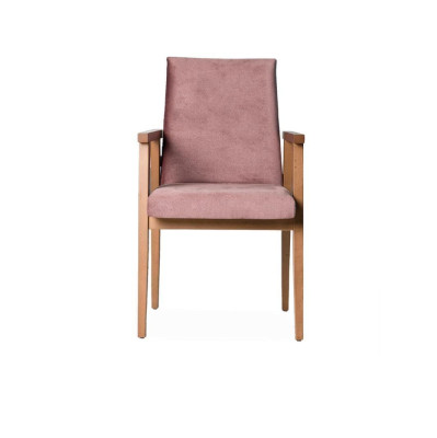 Ontwerpstoel met armleuningen Gestoffeerde eetkamerstoelen Massief hout Textiel Hout Nieuw