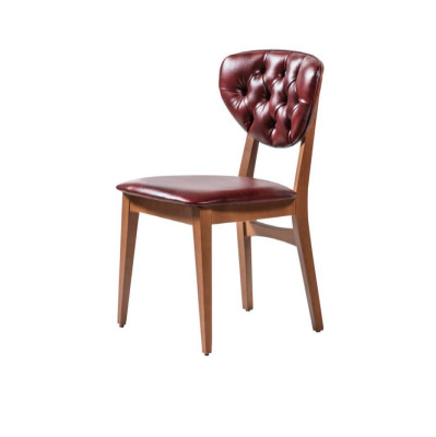 Donkerbruine Chesterfield stoel - stijlvolle eenzitsstoel - modern zitmeubilair