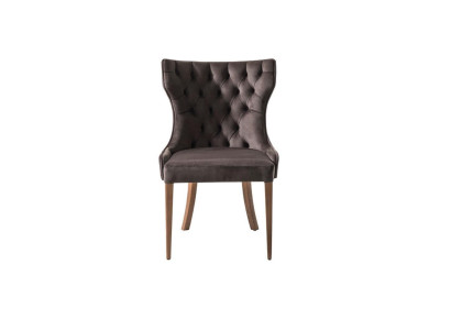 Bruine Chesterfield designerstoel Luxe fauteuil Bekleed Houten stoelen