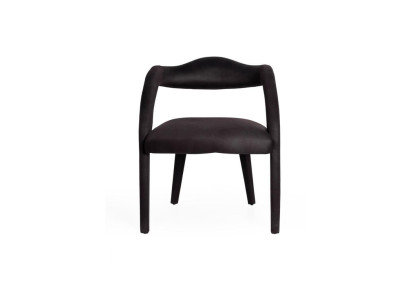 Eetkamerstoel luxe stof hout design stoelen fauteuil bekleding zwart meubels
