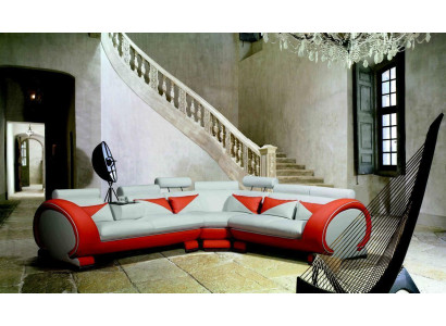 Moderne Hoekbank Bank Bekleed Zitting Hoek Loungebank XXL Grote Woonlandschap Hoek Nieuw