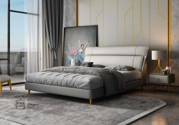 Ontwerp Leren Bed Luxe Gestoffeerde Bedden Dubbel Modern Huwelijk 180x200 Modern Nieuw