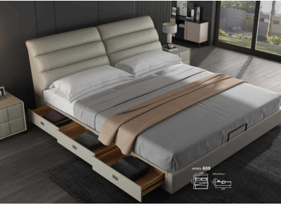 Bed Klassiek Gestoffeerd Ontwerp Luxe Tweepersoons Hotel Bed Slaapkamer