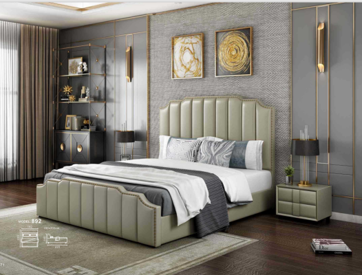 Slaapkamer Luxe Bed Ontwerp Bedden 180x200cm Dubbel Hotel Meubilair Inrichting