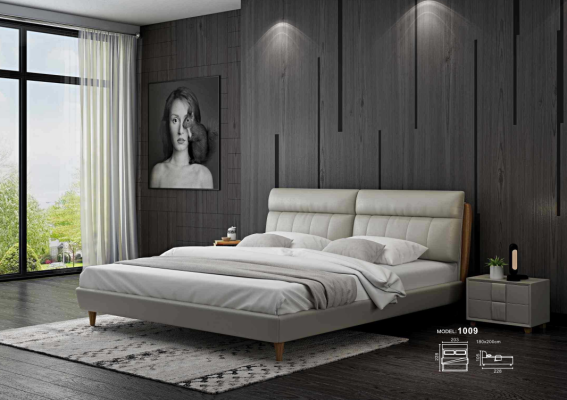 Bed Kussen Ontwerp Luxe Tweepersoonsbedden Beige 180x200 Slaapkamer