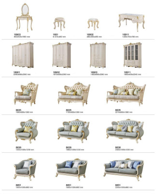 Ontwerp nachtkastje bed 5 delig Slaapkamer set Kaptafel Massief hout