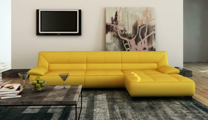 Leren bank Bank Woonlandschap Hoekbank Hoekbank Ontwerp Modern Sofa