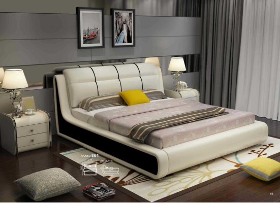Luxe slaapkamer bed dubbele bedden hout 180x200cm designhotel
