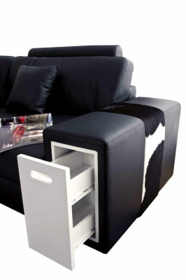 Leren bank bank woonlandschap hoekbank hoekstel design modern