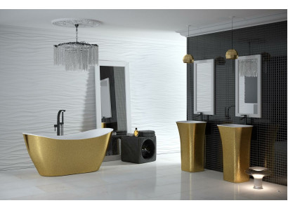Gouden designer badkuip Vrijstaand luxe bad in goud Badkuipen