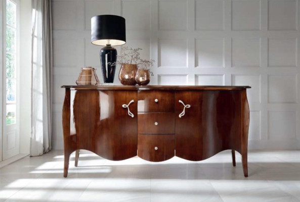 Hoogwaardig dressoir commode luxe kast kasten woonkamer hout bruin nieuw