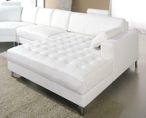Moderne woonlandschap met Chesterfield knopen leren bank bank bank bekleding