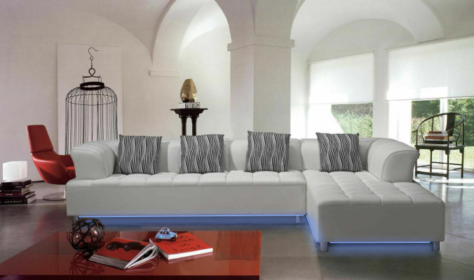 Ontwerp Gestoffeerde Bank Woonlandschap Hoekbank Beklede Zitset Bank L Vorm