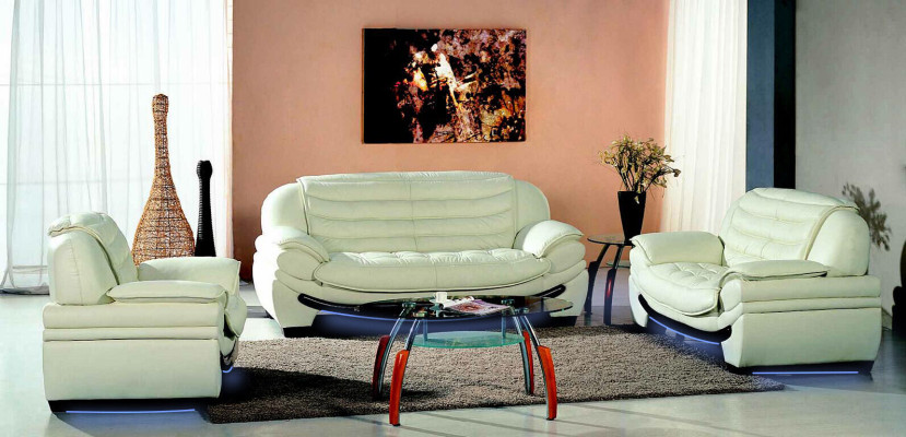 Klassieke set 3+2 zits leren bank Bank Bank Bekleding Stoelsets