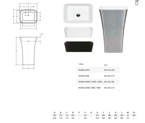 Modern design wastafel acryl staand bad vrijstaande wastafel