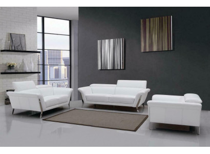 Sofa van leer Set 3+2 (zonder fauteuil) Bank Zitkussen Garnituur 1547