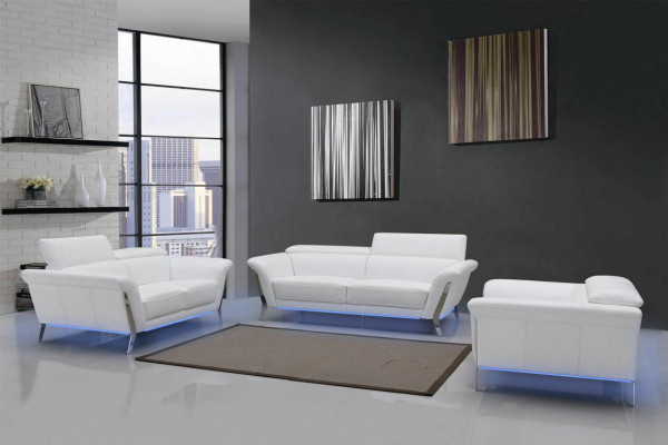 Sofa van leer Set 3+2 (zonder fauteuil) Bank Zitkussen Garnituur 1547