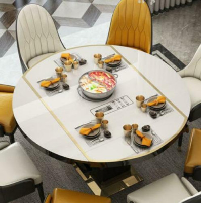 Multifunctionele eettafel Tafels Ronde tafel Eetkamermeubilair Roestvrijstalen keuken rond