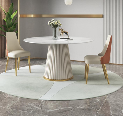 Luxe tafels Ronde tafel Ronde design meubelen Roestvrijstalen eetkamer Eettafels Nieuw