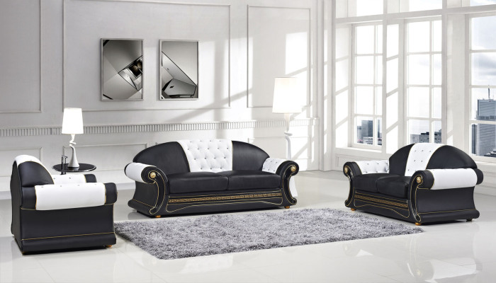 Klassieke designer 3-zits Chesterfield lederen bankstel gestoffeerde zitting zonder 2+1 nieuw