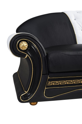 Klassieke designer 3-zits Chesterfield lederen bankstel gestoffeerde zitting zonder 2+1 nieuw