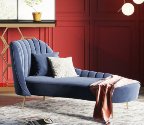 Chaise Lounge Ligstoel Luxe Meubels Gestoffeerde Ligbank Bank Ontspanning Chaiselounge
