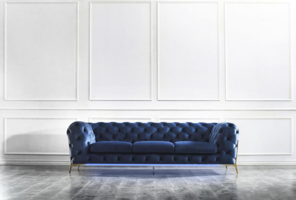 Chesterfield zitplaats van textiel stof 2-zits woonkamer bank bankstel