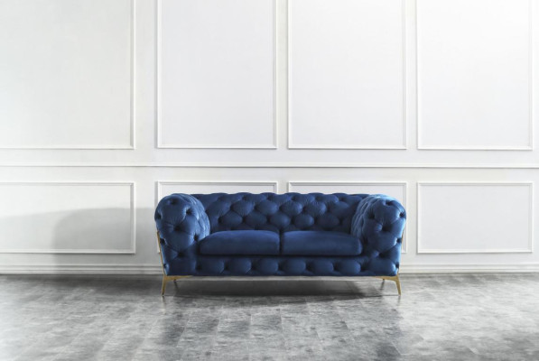 Chesterfield zitplaats van textiel stof 2-zits woonkamer bank bankstel