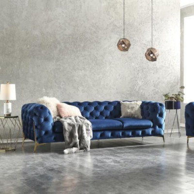 Chesterfield zitplaats van textiel stof 2-zits woonkamer bank bankstel
