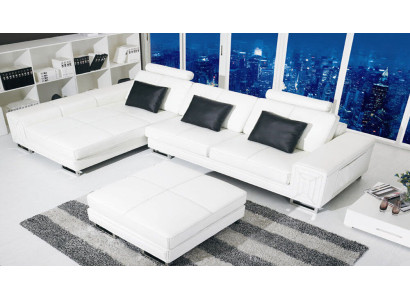 Eckbank bank bank bekleding leren bank met plank zitbank hoek GenovaS