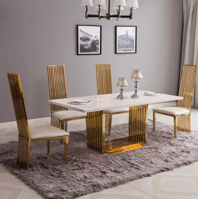 Luxe tafel Metaal Eettafel Mega Design Metalen Tafels 140x80 Eetkamermeubels