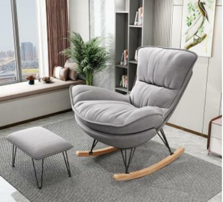 Fauteuil Ontwerper Stoel Bekleding Relax Stof Voetenbankje Eenpersoons Club Bank