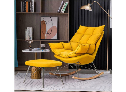 Stoel Metaal Ontwerp Bekleding Lounge Schommelstoel Zitkamer Schommel
