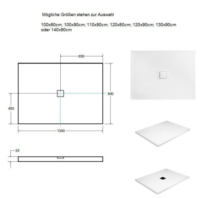 Douchecabine Douchebak Douche Acrylbad Decoratief Wit Douchebak Plat