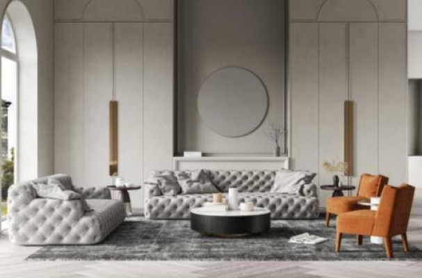 Leder bankstel 3+2 zitsbank Chesterfield stoelontwerp bank lounge bankstellen
