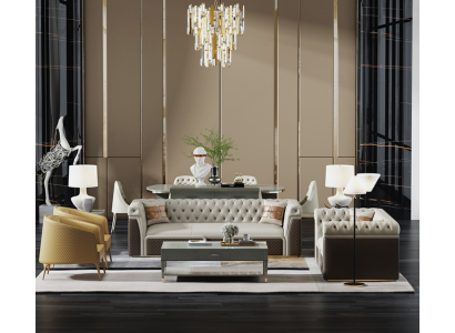 Sofa set 3+2 zits set Design Bank Bekleding Banken Bank Modern Luxe