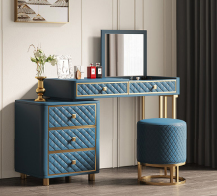 Console make-up tafel cosmetische tafel spiegel commode tafels kapper 2-delig.