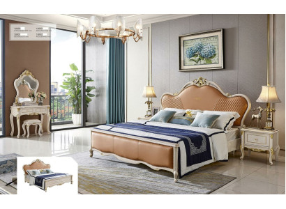 Drieluik Bedset Bed 2x nachtkastjes Slaapkamer 3-delig Massief hout