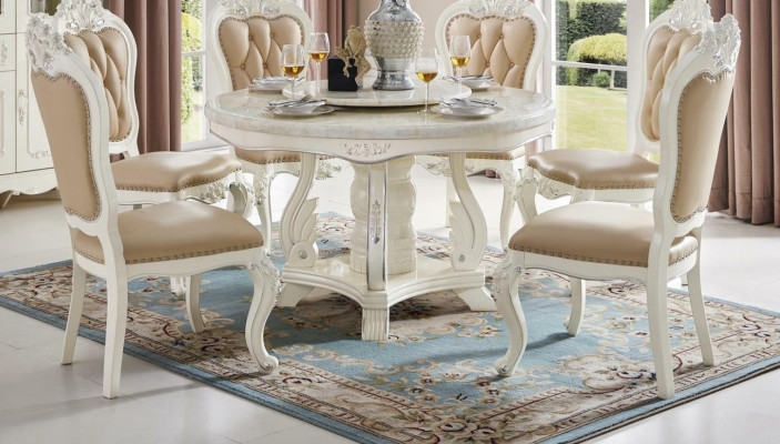 Ronde ronde tafel houten tafels klassieke eetkamer barok rococo meubels nieuw