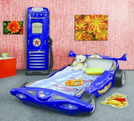 BED MET MATRAS KINDERBED AUTOBED KINDERKAMER KLEURENKEUZE RACEAUTO