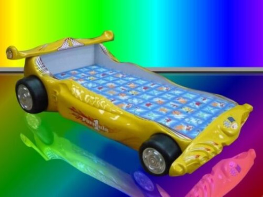 BED MET MATRAS KINDERBED AUTOBED KINDERKAMER KLEURENKEUZE RACEAUTO