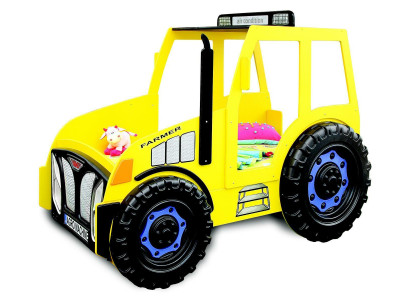Boer Boer Vrachtwagen Kinderen Kinderbed Jeugdbed Bed Tractor Geel Nieuw Bedden