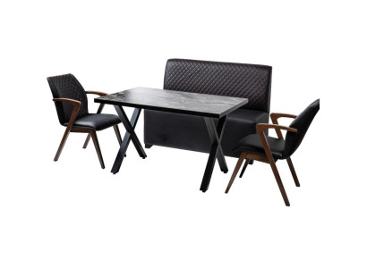 Loft keuken eetkamerset Moderne eetkamerset Bank fauteuil Stoel Sets 4-delig.