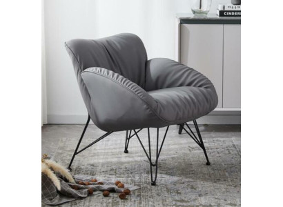 Fauteuil Zacht Woonkamer Tv Bank Bank Fauteuil Stoel Fluweel Grijs